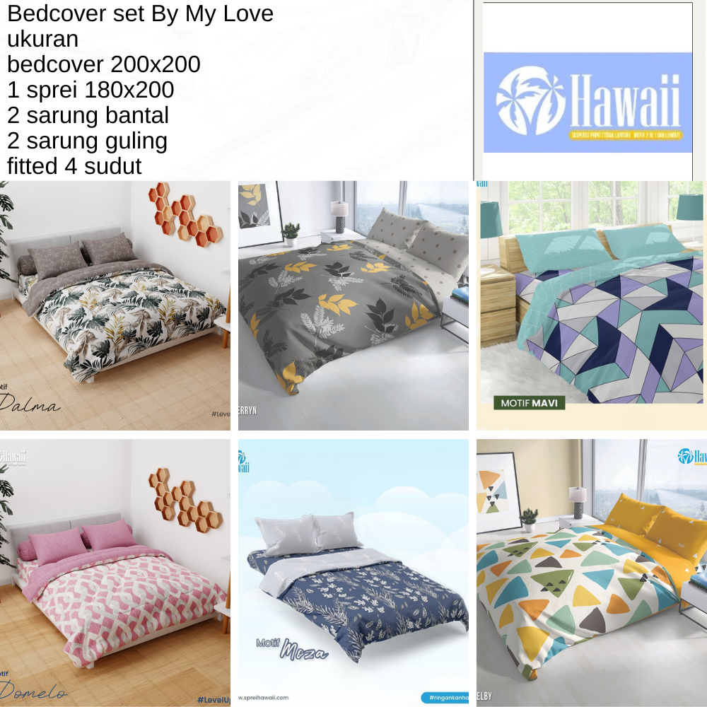 Bedcover set 180x200 By My Love ukuran KING No 1 selimut tebal sprei motif terbaru | kado | hadiah |