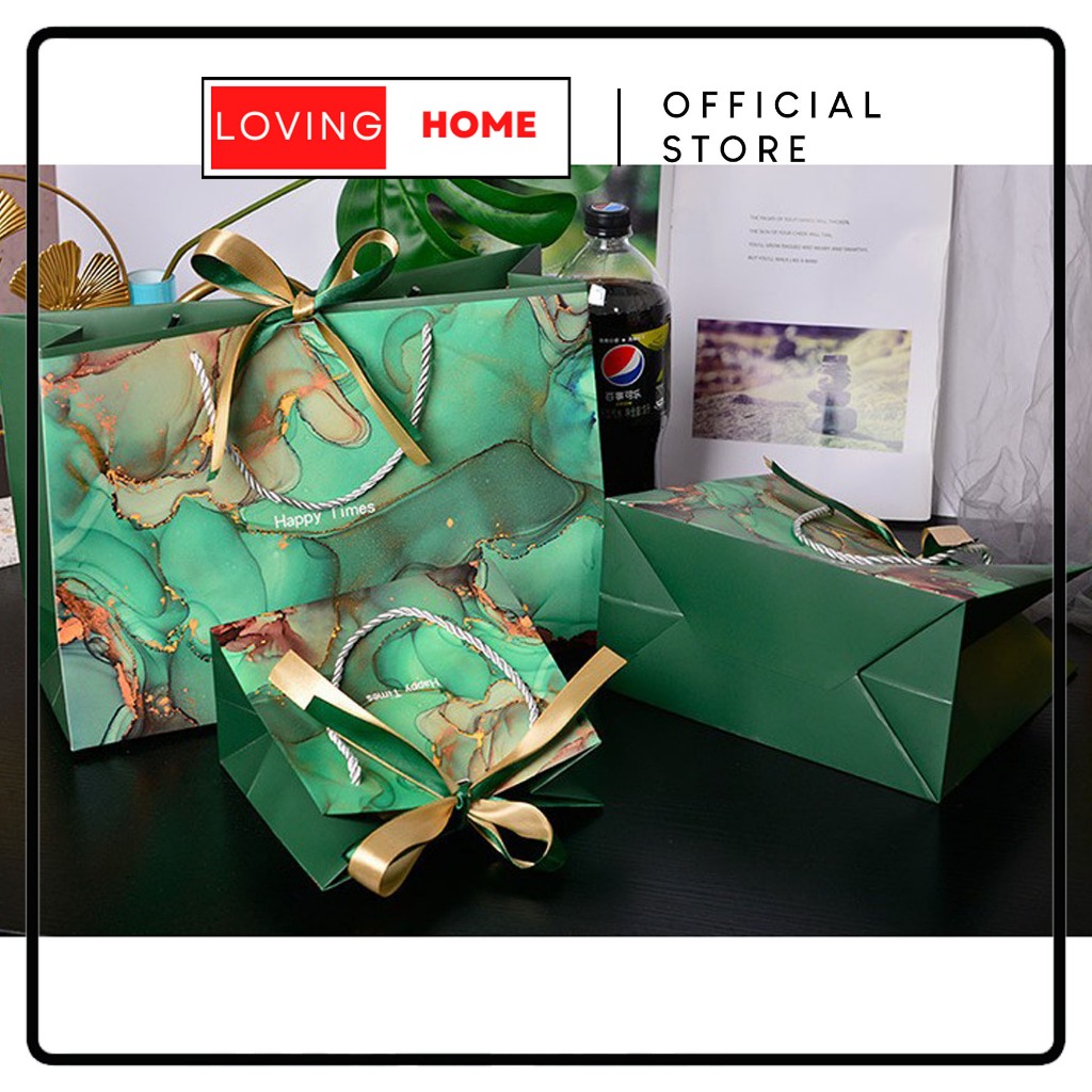 

LOVING HOME - Paper Bag Marble Kantong Dus Premium Gift Bag Tebal Souvenir