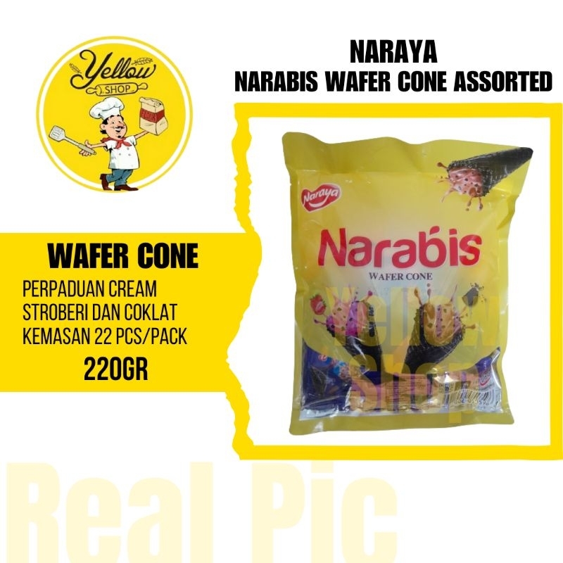 

NARAYA NARABIS WAFER CONE ASSORTED 220GR