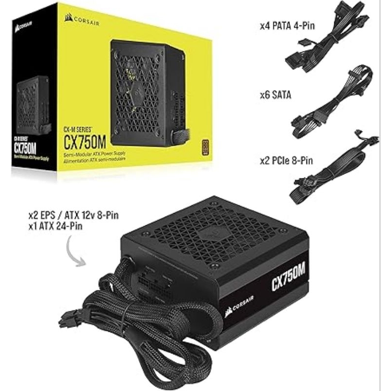 NEW PSU CORSAIR CX750M MODULAR 750W 80+ BRONZE  NEW