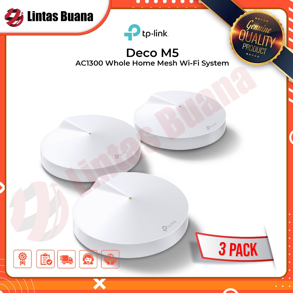 TP-LINK Deco M5 AC1300 3Pack Whole Home Mesh WiFi System Tplink 3 Pack