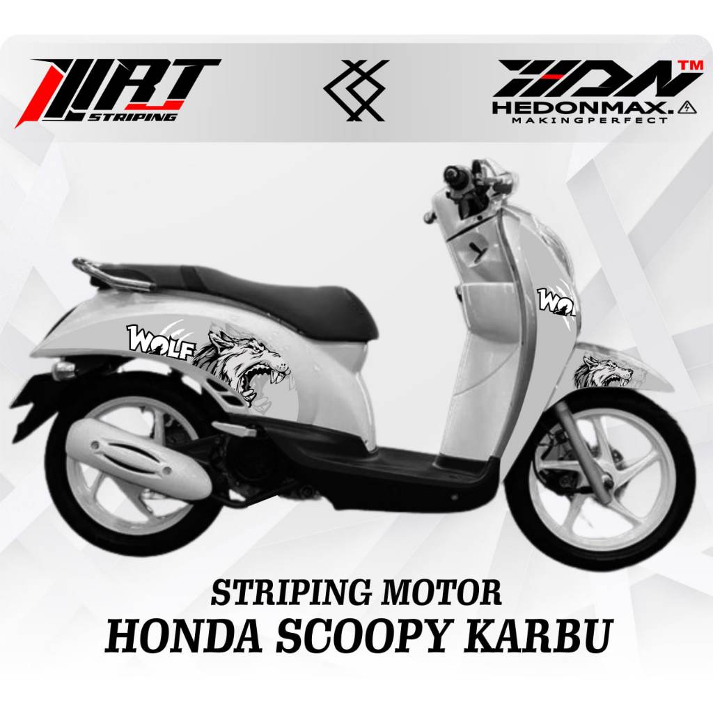 Striping Scoopy Karbu-Stiker Decal Scoopy Karbu Wolf