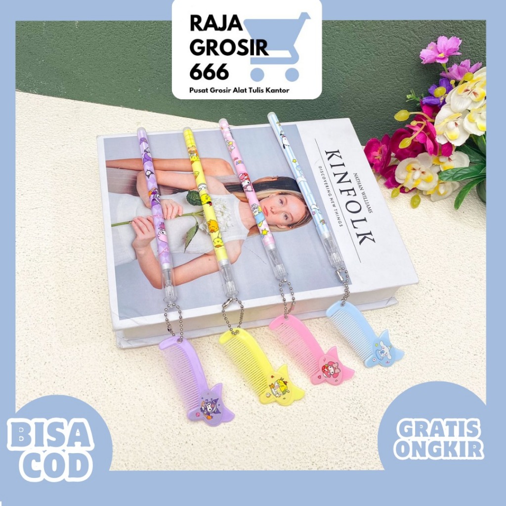 

pulpen gantungan sisir sanrio COD termurah alat tulis kantor ORIGINAL pen pena bolpoin