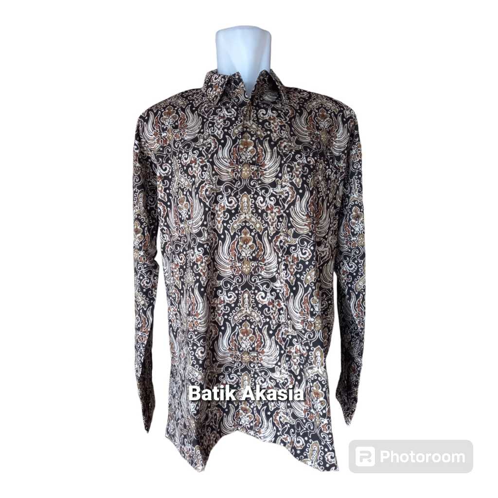 Hem batik pria lengan panjang dari akasia batik