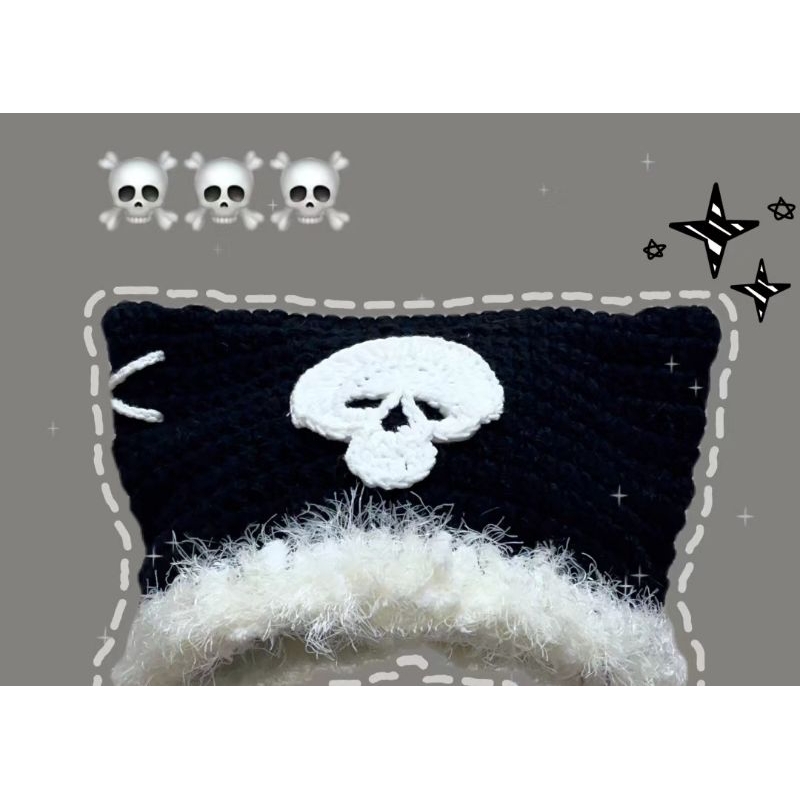 HANDMADE  STAR SKULL KITTY BEANIE CAT EAR LOVERBOY HAT/HENDERY WAY V NCT/JISUNG NCT DREAM/NCT127/TOP