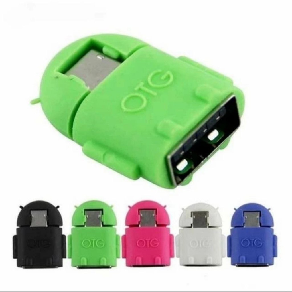 OTG model android converter bisa utk flashdisk dengan HP Varian Warna - Hitam