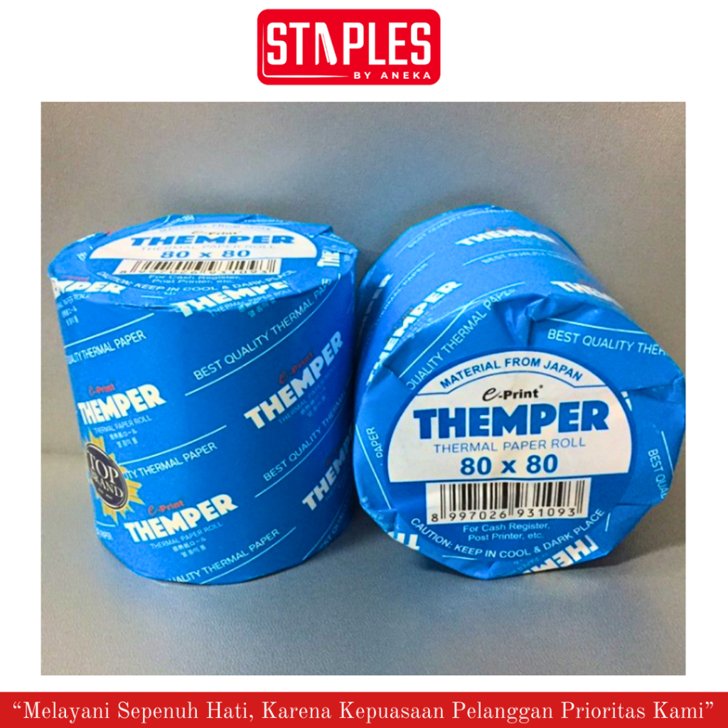 

Themper Kertas Thermal Struk Kasir 80x80 E-Print / Kertas Thermal / Kertas Kasir 80x80