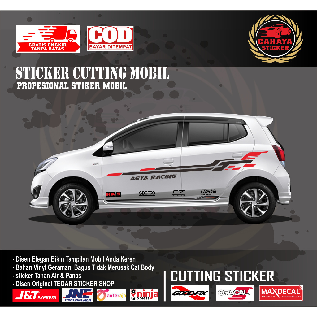 sticker mobil agya sticker mobil toyota agya sticker lis mobil agya keren sticker variasi body mobil