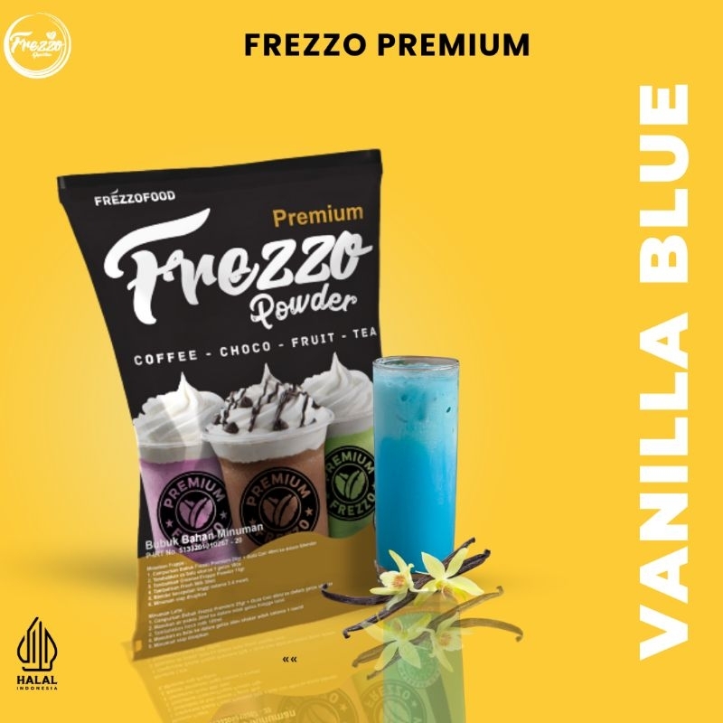 

Bubuk Minuman Rasa Vanilla Blue Premium Frezzo 1kg/ Minuman Murah dan Enak Frezzo Premium