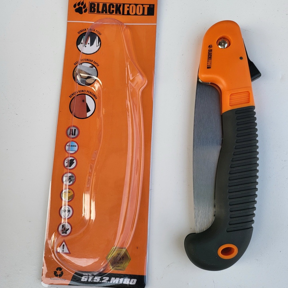 Gergaji Pisau Lipat Blackfoot SK5 180 MM Kayu Pohon Kardus Super Tajam