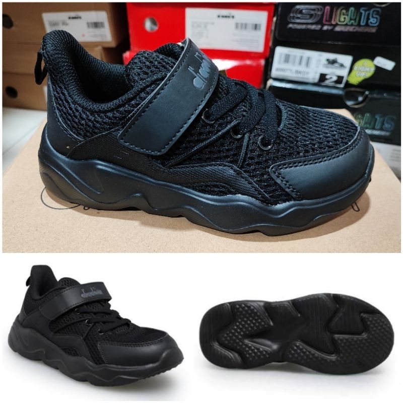 Sepatu Diadora Kids Hubert Jr Mono Black - ORI COUNTER