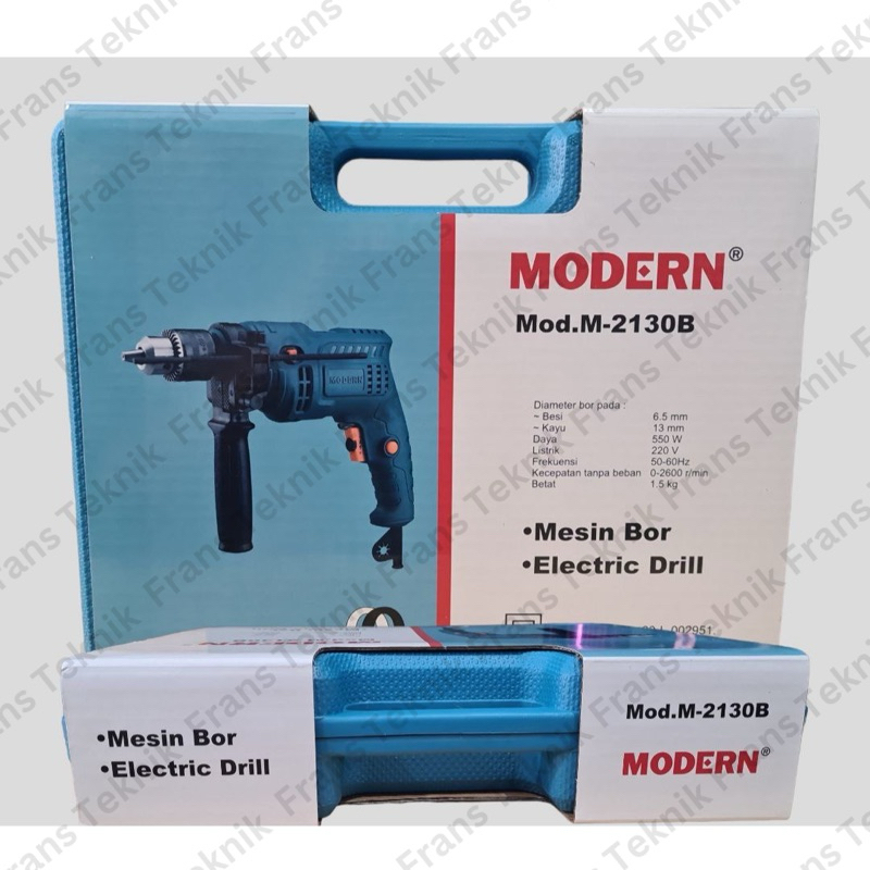 Mesin Bor Set 13mm Modern M2130B/ Mesin Bor Kayu, Besi dan Beton Murah/ Bor Tembok Modern M2130B Imp