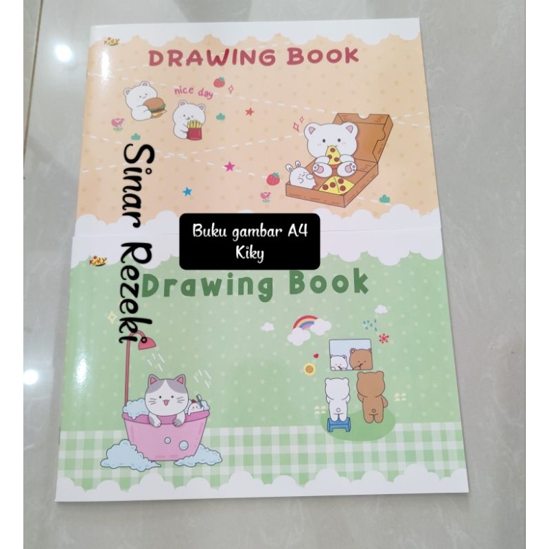 

1 pak = 5 buah!! Buku gambar A4 Kiky/buku gambar A4/drawing book A4/buku gambar lucu