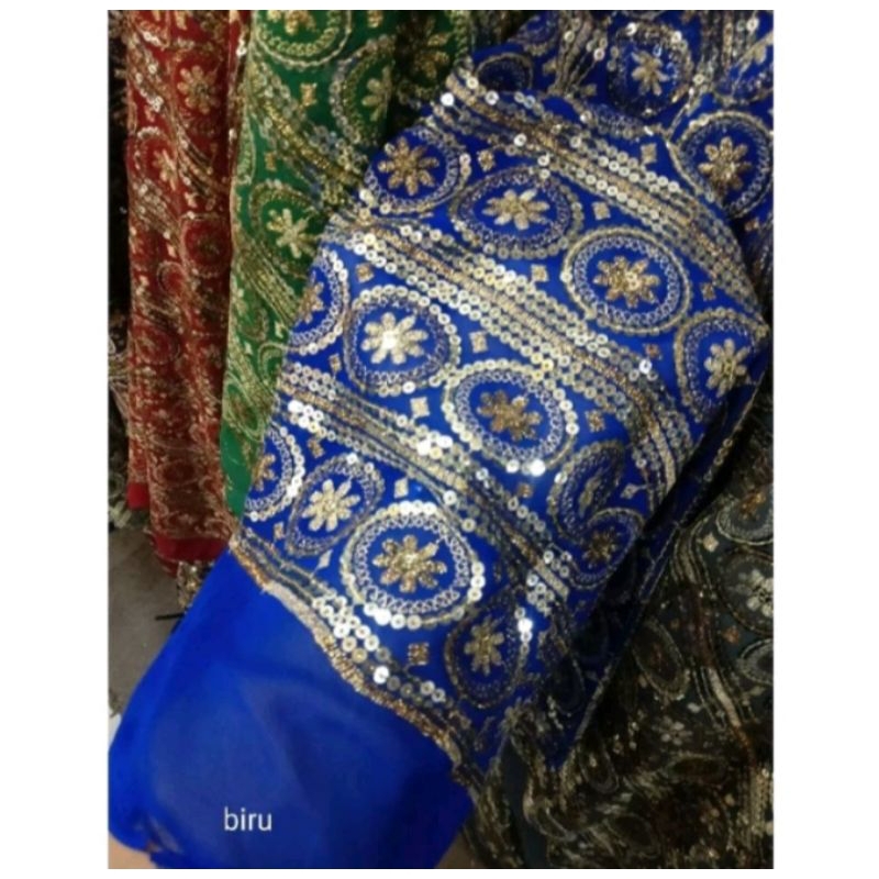 Bahan/kain sari india | sari india | kain sari india full payet