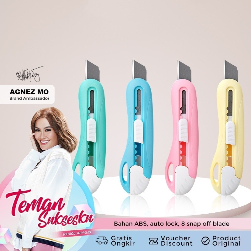 

Deli Jakarta / Deli-2024 Mini Cutter / Mini Paper Cutter Portable Durable Cute Size Convenient To Open Package / Cutter Pisau Baja Kecil SK5 Tajam 4 Warna Desain Simple Portabel Aesthetic Lucu Murah Berkualitas Untuk Membuka Paket / Deli X Agnez Mo