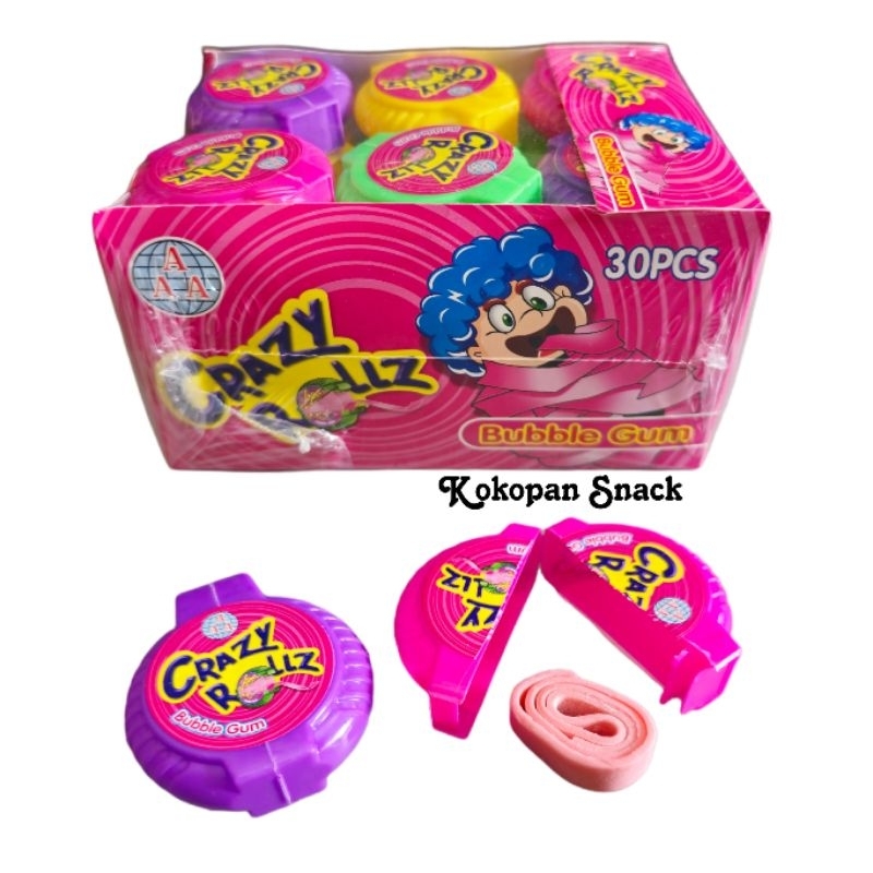 

AAA CRAZY ROLLZ BUBBLE GUM BOX ISI 30