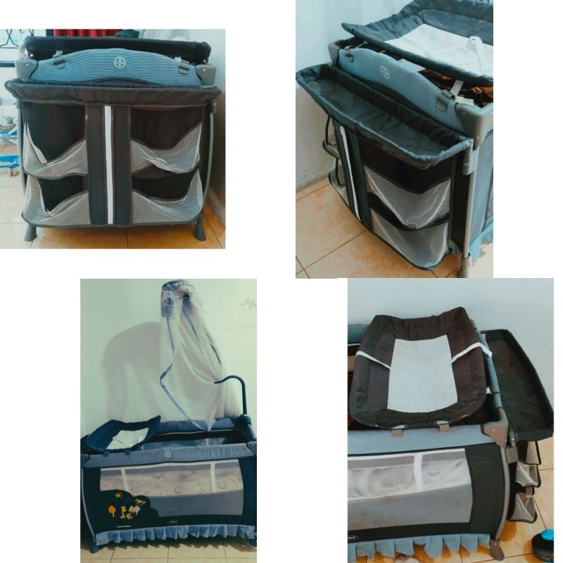 Preloved Box Tidur/ tempat tidur bayi merk PLIKO/ free matras, free bantal, free topi bayi