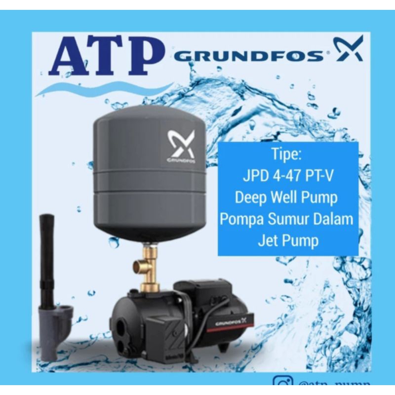 Grundfos Jet Pump Pompa sumur dalam JPD 4-47