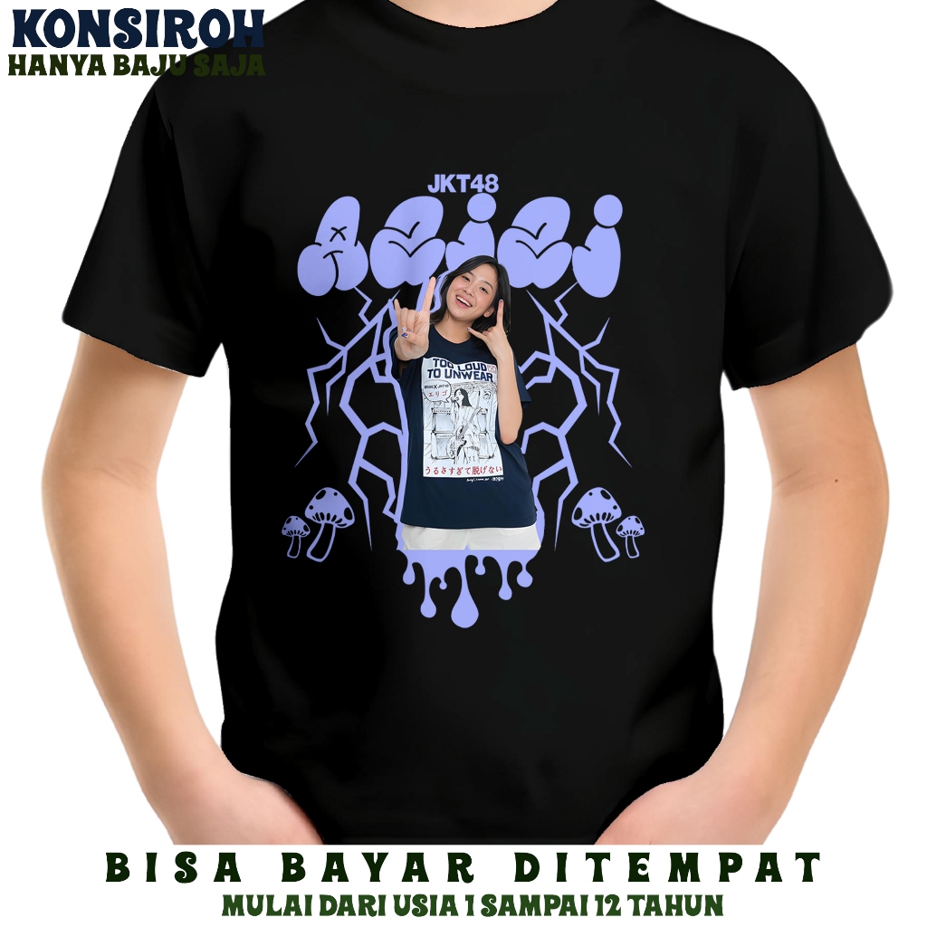 KAOS ANAK MY OSHI AZIZI JKT48 V3 BAJU ANAK SERI JKT48 BAJU UNTUK ANAK CEWE COWO BAJU UNISEX