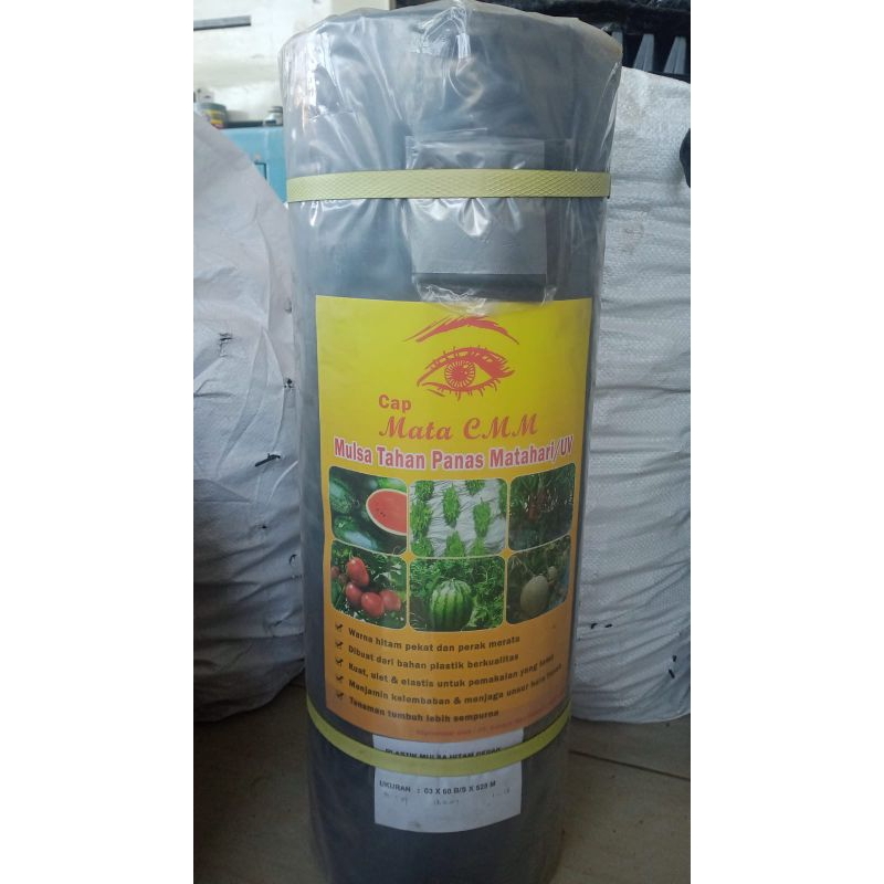 Mulsa Hitam Perak Tahan Panas Matahari Lebar 120cm P. 525 Meter