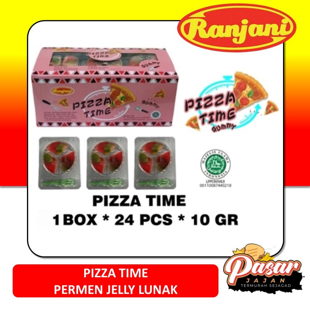 

Ranjani Pizza Time Gummy Candy Isi 24 pcs Permen Kenyal