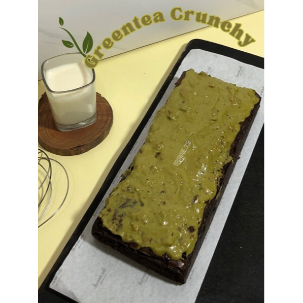 

Greentea crunchy brownies | Fudgy brownies | Fudge Brownies | Brownies panggan