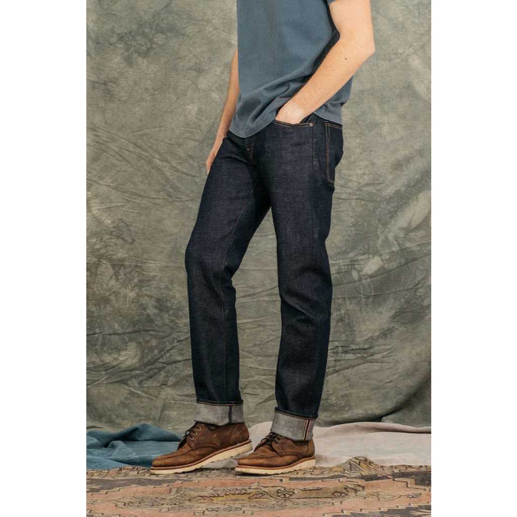 Celana Denim Selvedge Pria Black Indigo