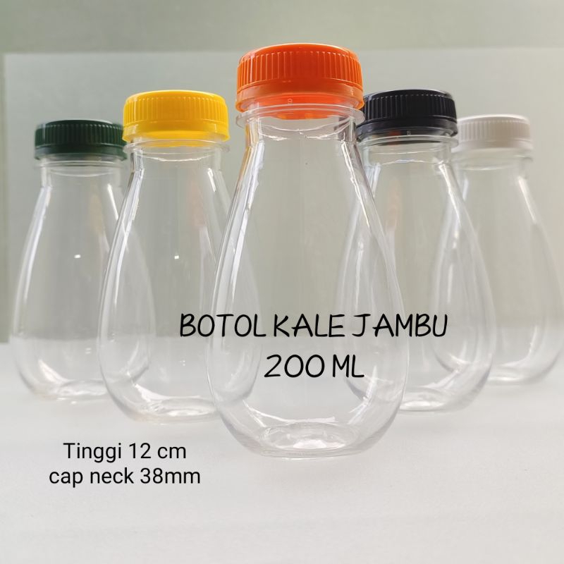 BOTOL KALE JAMBU 200ml (botol plastik tebal)