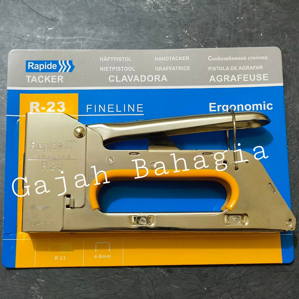 

Rapide R23 Staples hand gun tacker Hekter Stapler tembak manual R 23 KODE S2B6