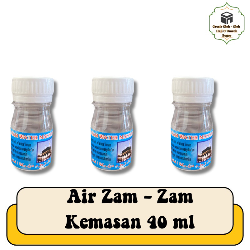 

AIR ZAM ZAM KEMASAN 40ml OLEH OLEH HAJI DAN UMROH