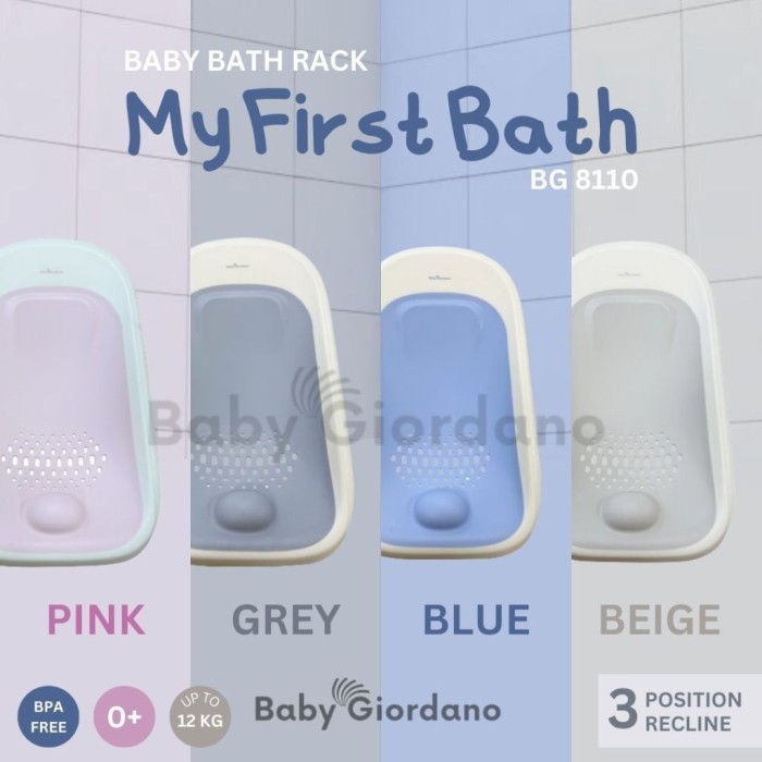 Baby Giordano Bather 8110 My First Bath Alas Mandi Anak Bayi Recline