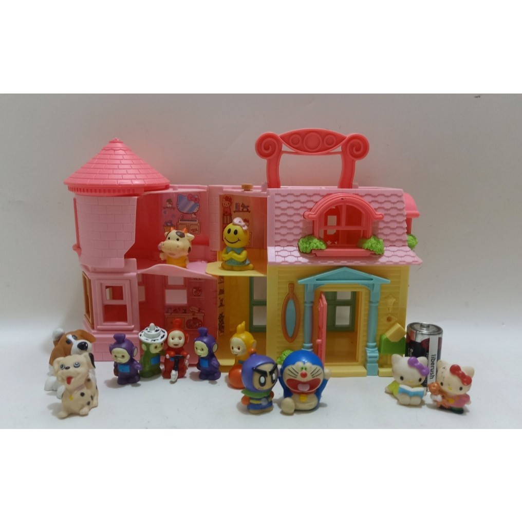 Sanrio hello kitty town hello kitty sweet home hello kitty family playset Hk action figure , teletub