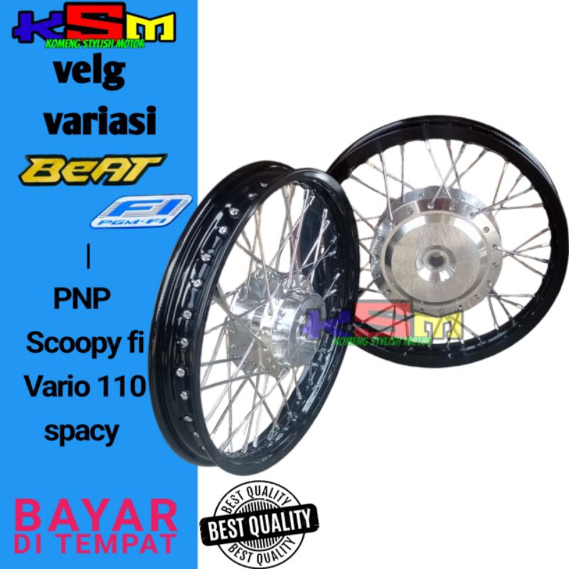 VELG BEAT FI RING 14 SIAP PASANG | PELEK BEAT FI | KOMENG STYLISH MOTOR
