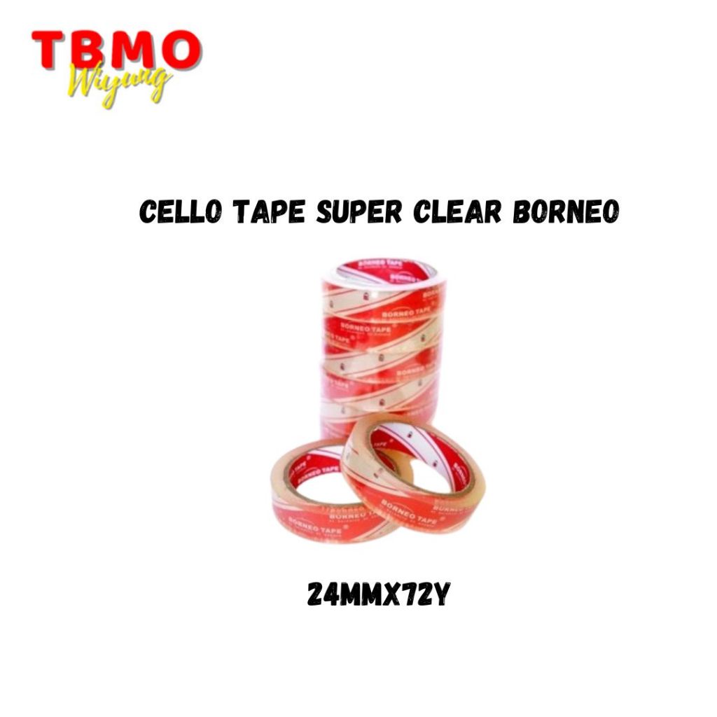

Tbmo Cello Tape 24MMX72Y Super Clear Borneo / Isolasi