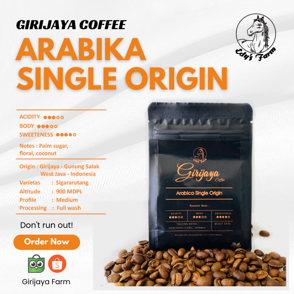 

Kopi Girijaya 200gr - Girijaya Coffee Arabica Single Origin Kopi Arabika Premium Quality