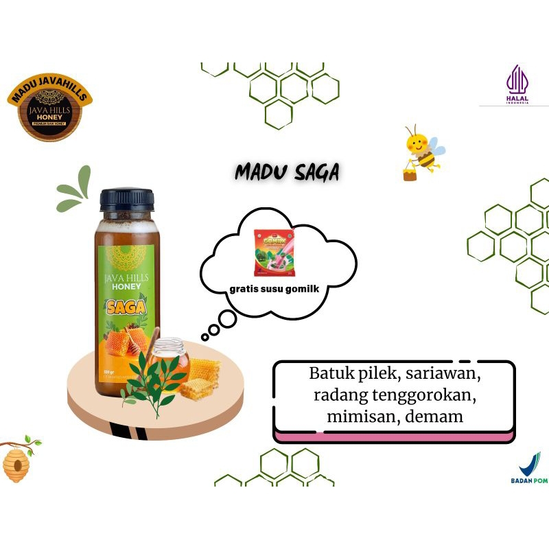 

MADU SAGA JAVAHILLS HONEY 320ml | Madu Herbal 100%Asli