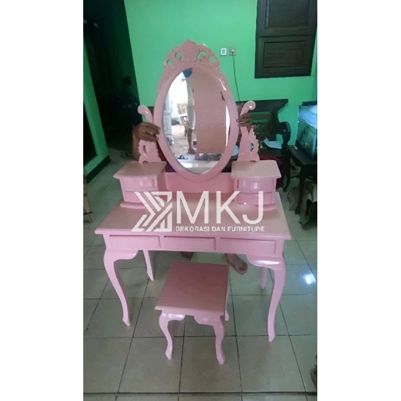 MEJA RIAS JATI JEPARA/MEJA RIAS WARNA DUCO PINK/MEJA RIAS KARTINI/MEJA RIAS SHABBY MURAH