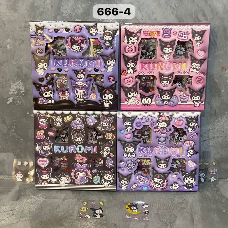 

Sticker Stiker Anak Anak Viral Motif Sanrio Kuromi Isi 100 Pcs