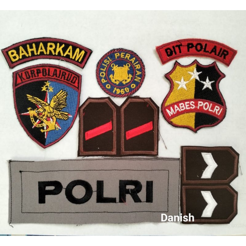 BET BORDIR LOGO LAMBANG BRIVET PDL POLAIRUD, BAHARKAM POLRI