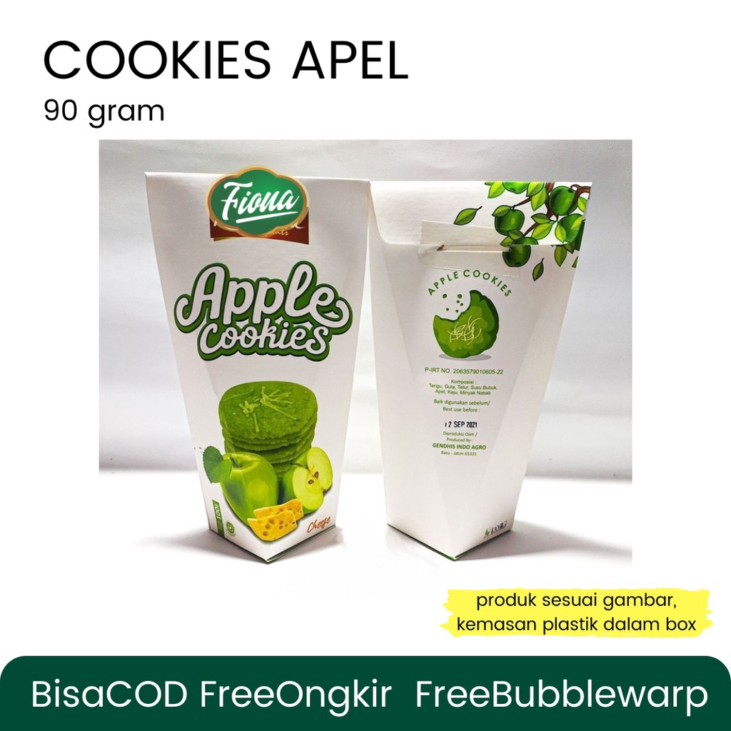 

NEW PROMO Fiona Cookies Buah Apel Oleholeh Khas Malang