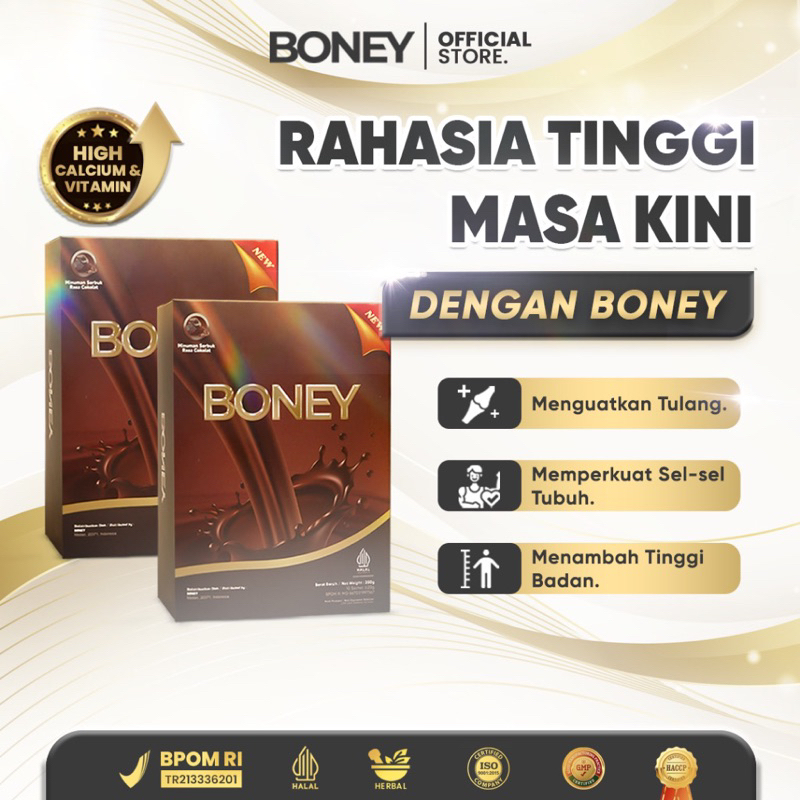 

Susu Boney - Susu Peninggi Badan/ Capai Tinggi Impian Dengan Boney BPOM APPROVED