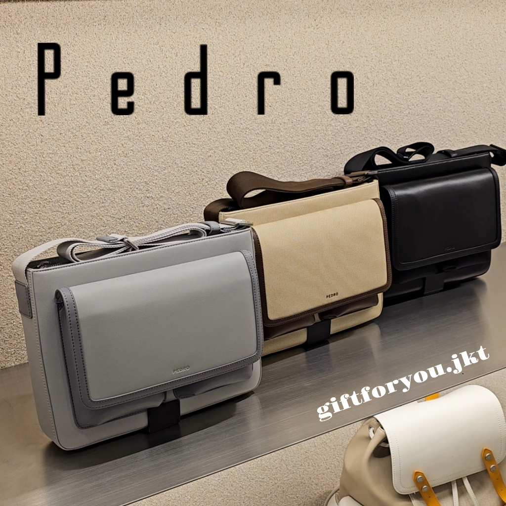 Tas Kerja Pedro Pria Original Man Mitchell Messenger Bag Cowok Laki Laki Simple Modern Tas Selempang