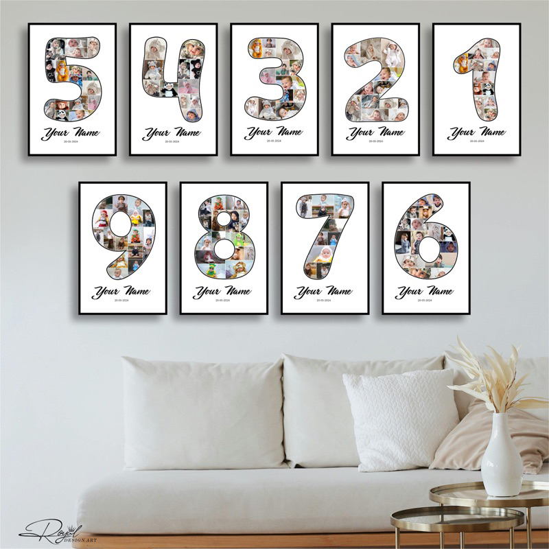 WALLDECOR CUSTOM FOTO BIODATA/FOTO MOMENT USIA BAYI uk 12Rs(30x45)