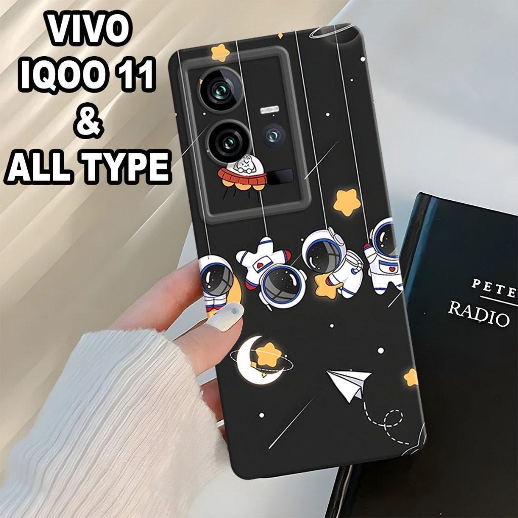 (GC15) Softcase karet Hp IQOO 11 Terbaru 2024 / Case Astronot / Case IQOO 11 Silikon Tpu Pro Camera 