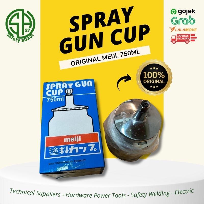 Tabung Spray Gun Cup F100 Original Meiji Japan