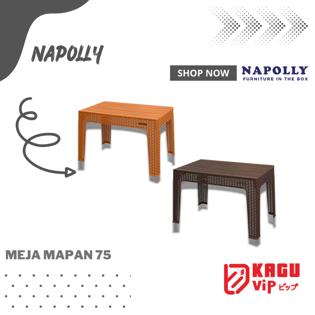 Meja Tamu Plastik Napolly MAPAN 75