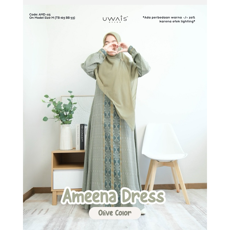 UWAIS HIJAB // Ameena dress by uwais hijab (dress only) / dress / gamis etnik / dress batik / gamis 