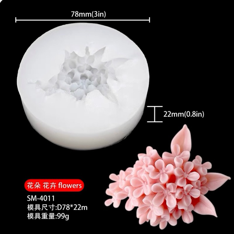 Cetakan fondant bunga/ Silicone mold fondant