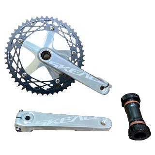 Crankset Spider Skeace Hollowtech Hitam-Silver 49T BCD144 BB HT2