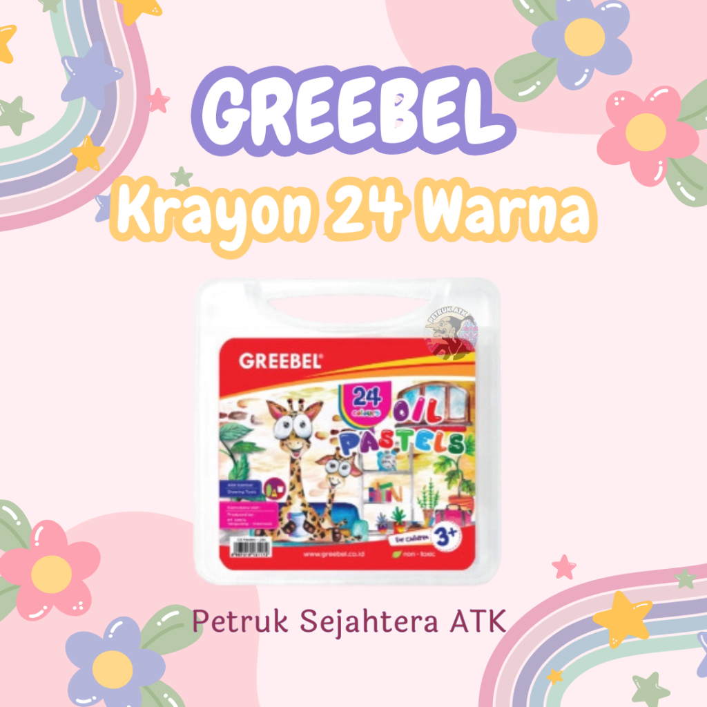 

[SET] CRAYON KRAYON OIL PASTEL GREEBEL 24 WARNA COLOUR